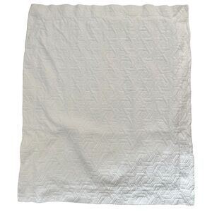 Peacock Alley White Cotton Textured Standard Size Sham Set of 2